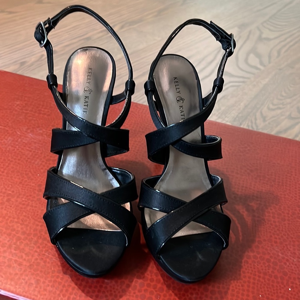 Kelly & Kate Black 4” Platform Heels